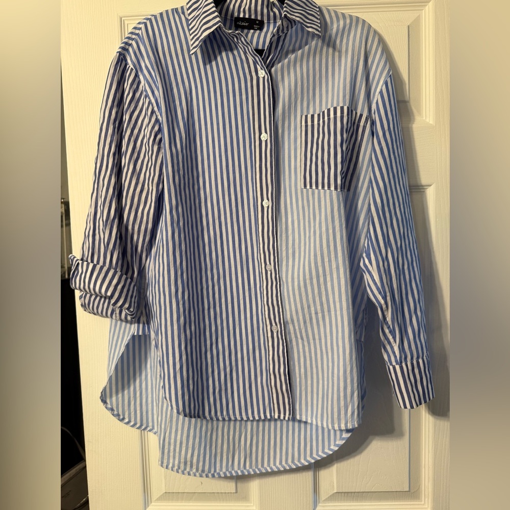 Button down tunic shirt